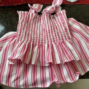 Habitual Pink and White Striped Kids Blouse